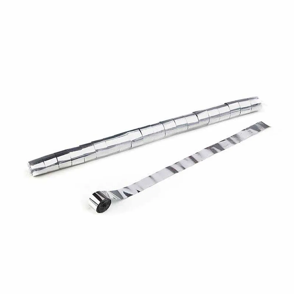 MAGICFX Metallic Stadium Streamers 20m x 2.5cm - Silver
