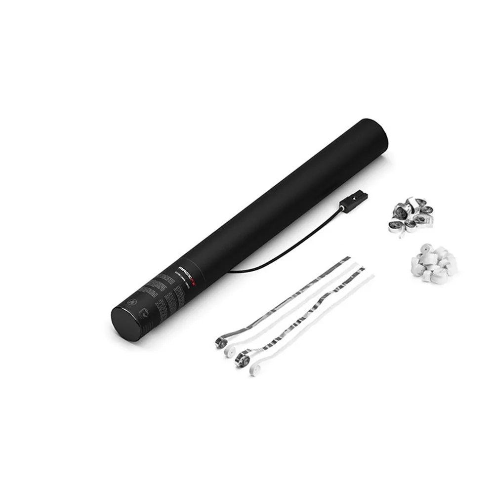 MAGICFX - Electric Cannon Streamers White+Silver 50cm