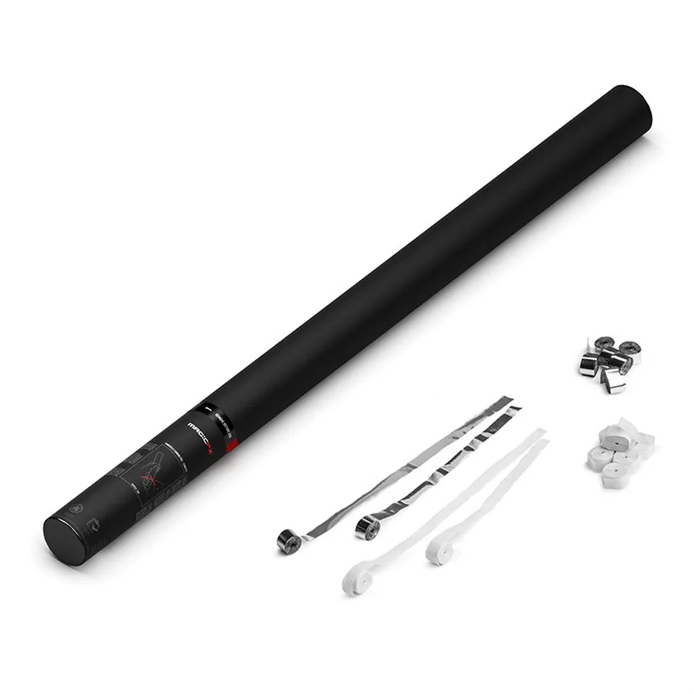 MAGICFX - Handheld Cannon PRO Streamers White+Silver 80cm