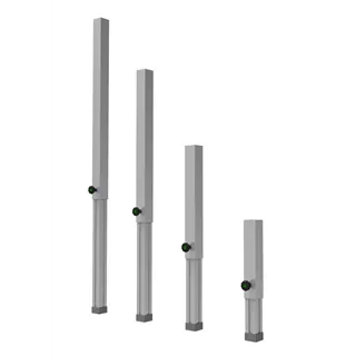 GLOBAL TRUSS Steckfüsse (4Stk) 60x60mm - 60-100cm für GT Stage Deck