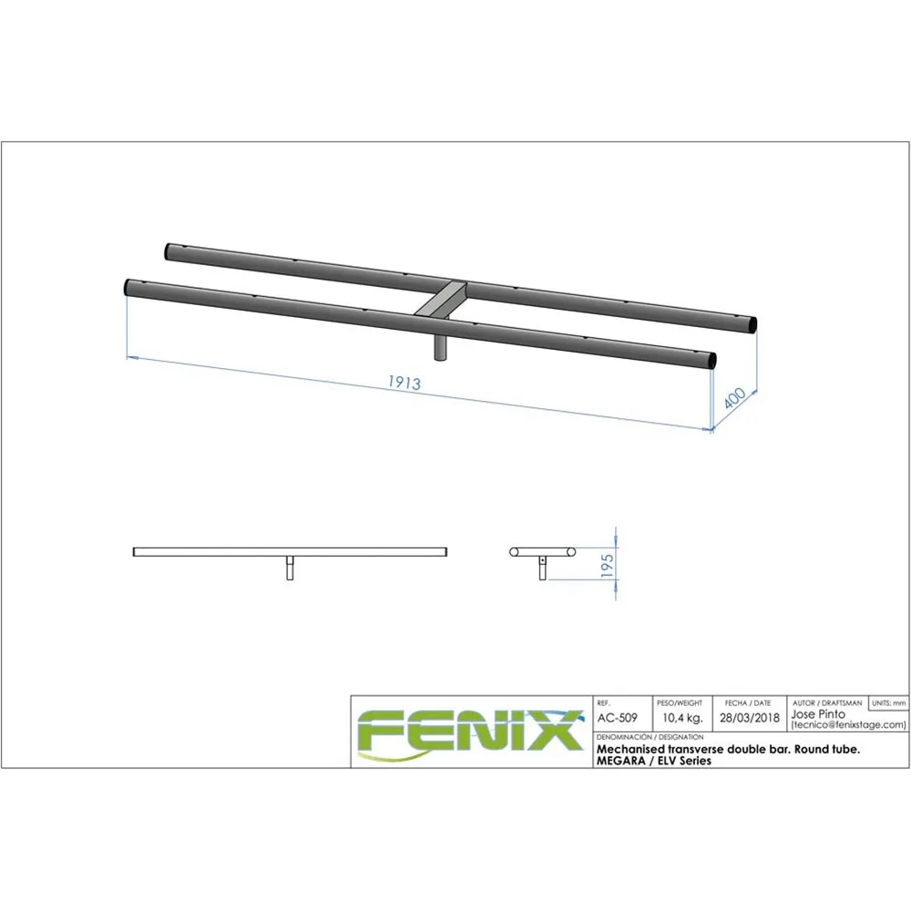FENIX - T-Bar AC-509 rund für Stativ Megara/ELV