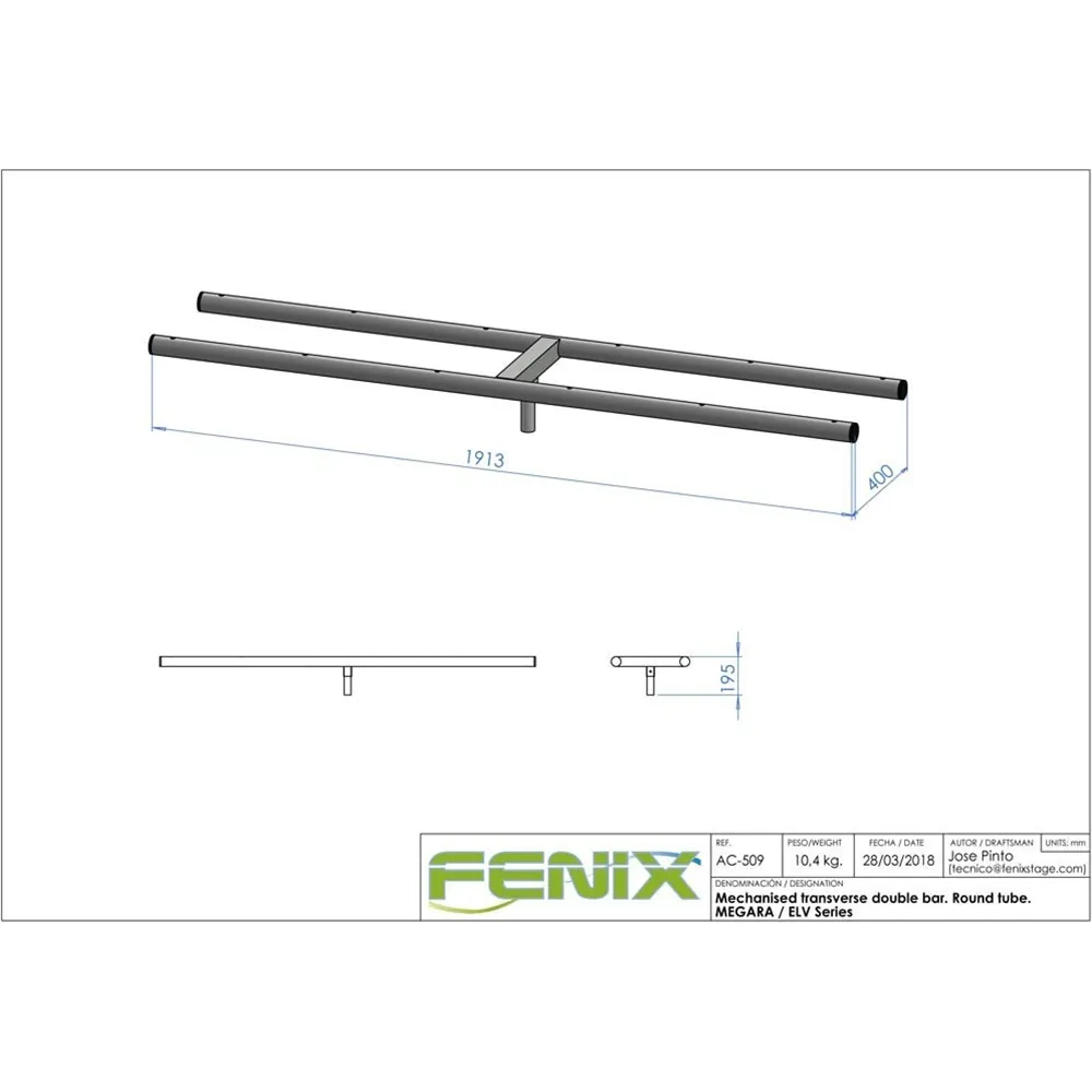 FENIX - T-Bar AC-509B rund für Stativ Megara/ELV