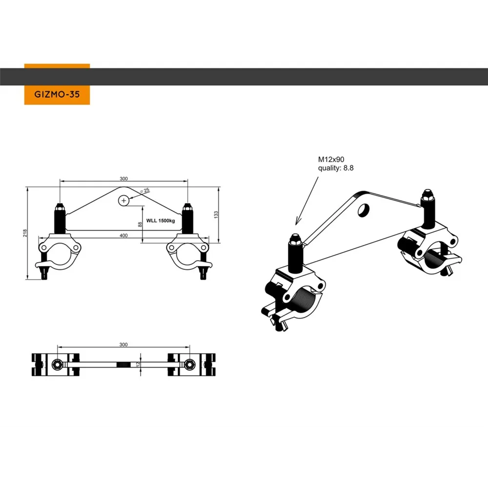 GLOBAL TRUSS Anschlagpunkt f?r iM-Type verzinkt, 750kg