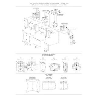 König & Meyer 24359 Adapterplatte 6, T-Halteplatte (Genelec)