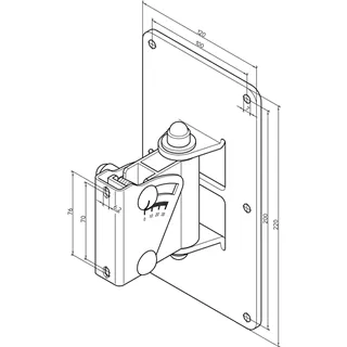König & Meyer 24481 Boxenwandhalter - weiß