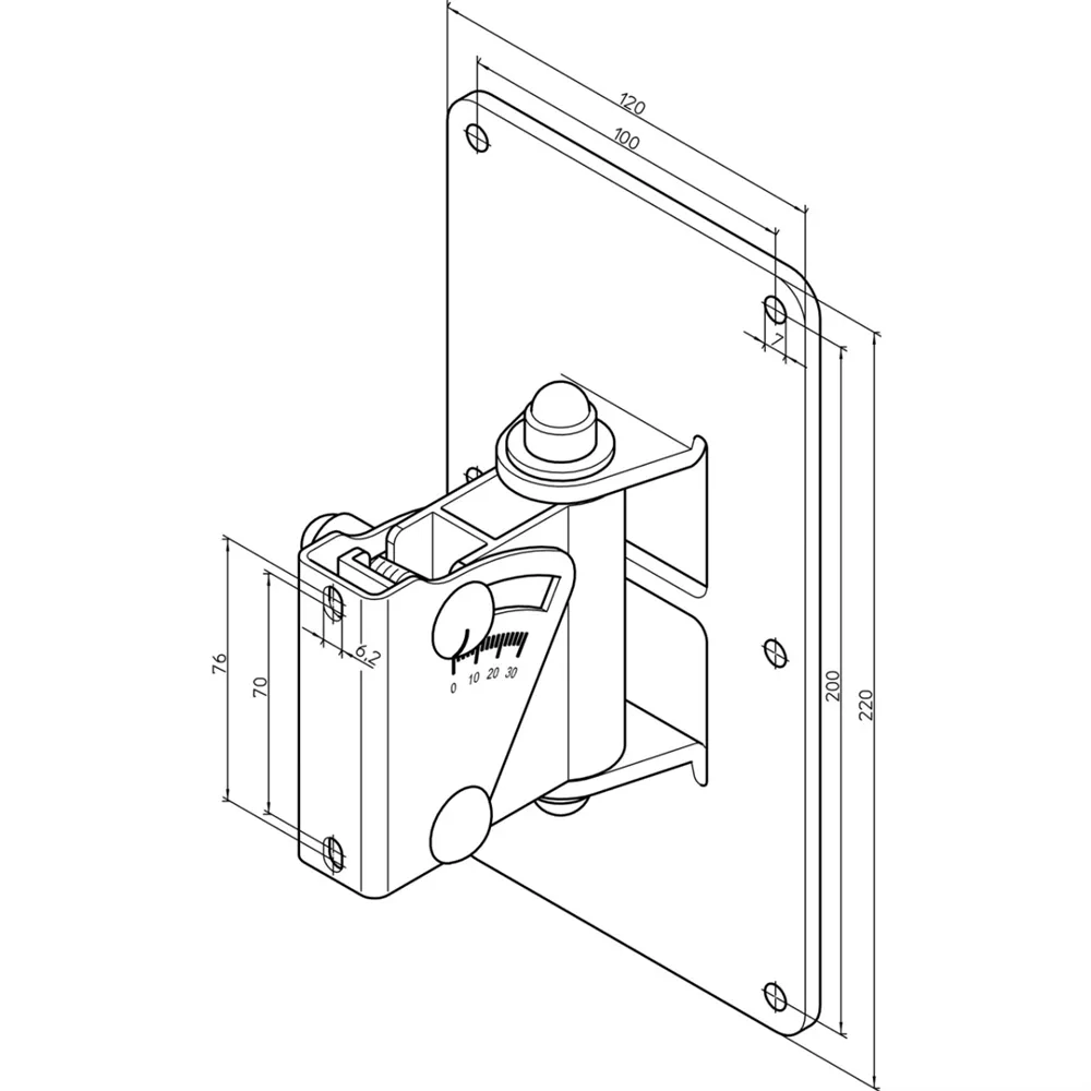 König & Meyer 24481 Boxenwandhalter - weiß
