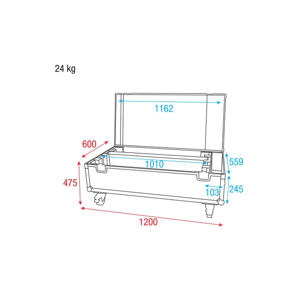 SHOWTEC Case for 4x Phantom 1220 Zoombar