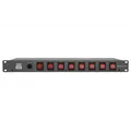 Showtec - DJ Switch 8: 8-Channel Control Panel with 8 x IEC Outputs (including 8 IEC Connectors)
