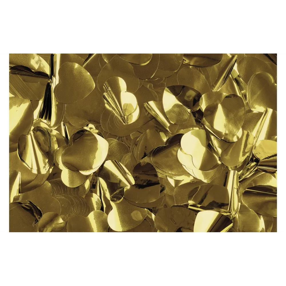 SHOWGEAR Show Confetti Metal Gold Hearts 1 kg
