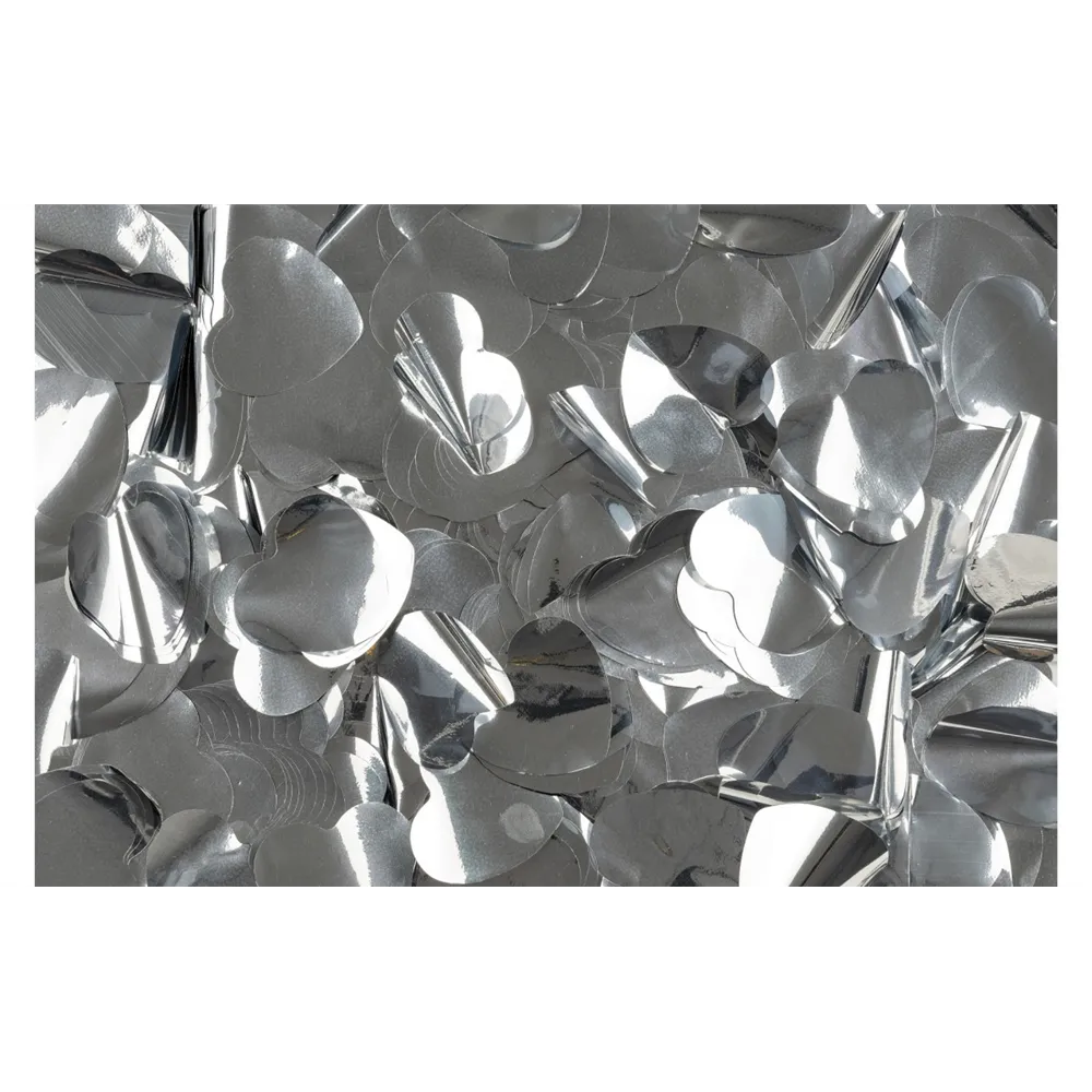 SHOWGEAR Show Confetti Metal Silver Hearts 1 kg