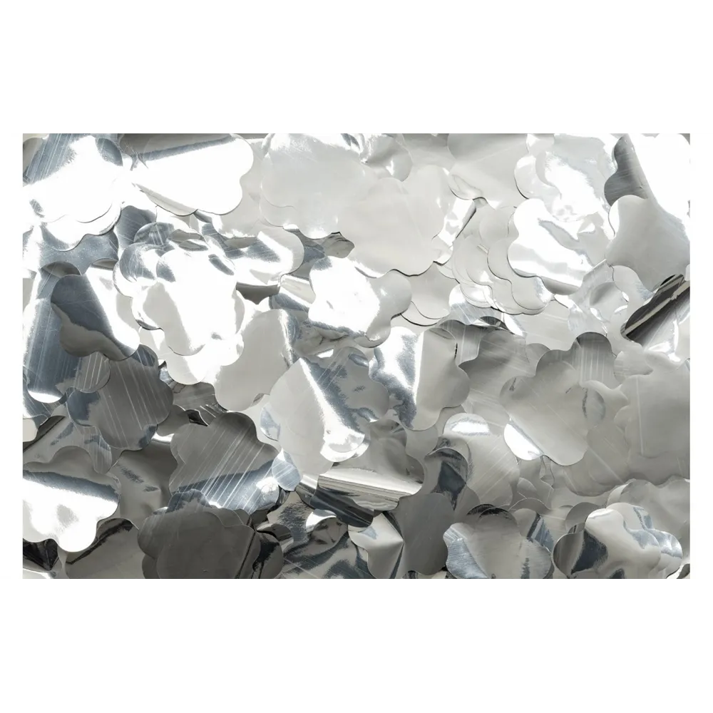 SHOWGEAR Show Confetti Metal Silver Flowers 1 kg
