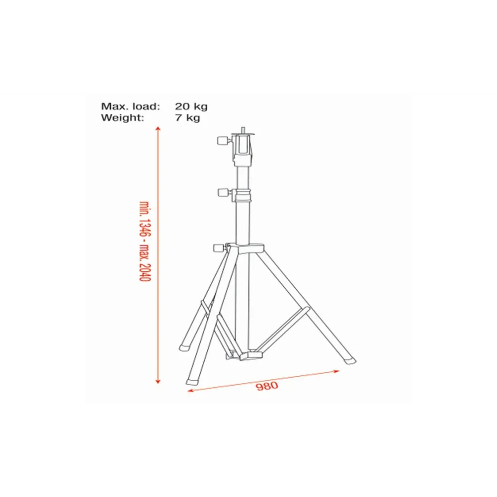SHOWGEAR Followspot stand 1346 - 2040mm