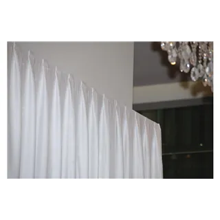 WENTEX P&D Curtain - Medium Gloss Satin 165gr/m² Pleated White 280x120cm