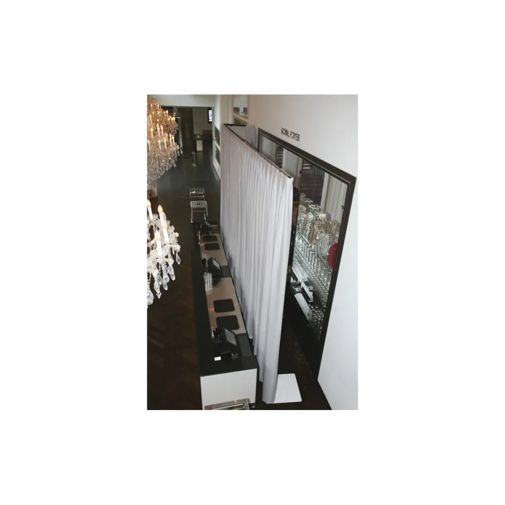 WENTEX P&D Curtain - Medium Gloss Satin 165gr/m² Pleated White 280x120cm
