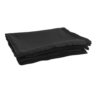WENTEX - P&D Curtain - Medium Gloss Satin gefaltet, 300 (B) x 300 (H) cm, 300 g/m2, schwarz