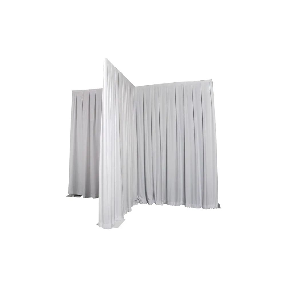 WENTEX P&D Curtain - Medium Gloss Satin 165gr/m² Pleated White 300x500cm