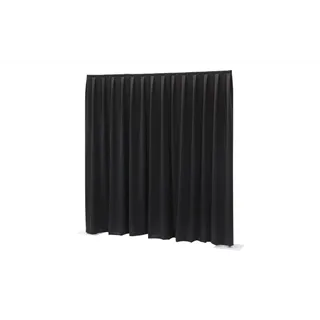 WENTEX P&D Curtain - Molton CS Pleated 300(w) x 250(h)cm 300 gram/m² Black
