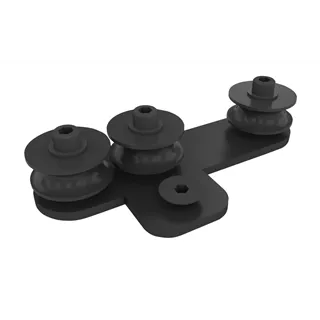 WENTEX Rope Guide Black 3 Wheels
