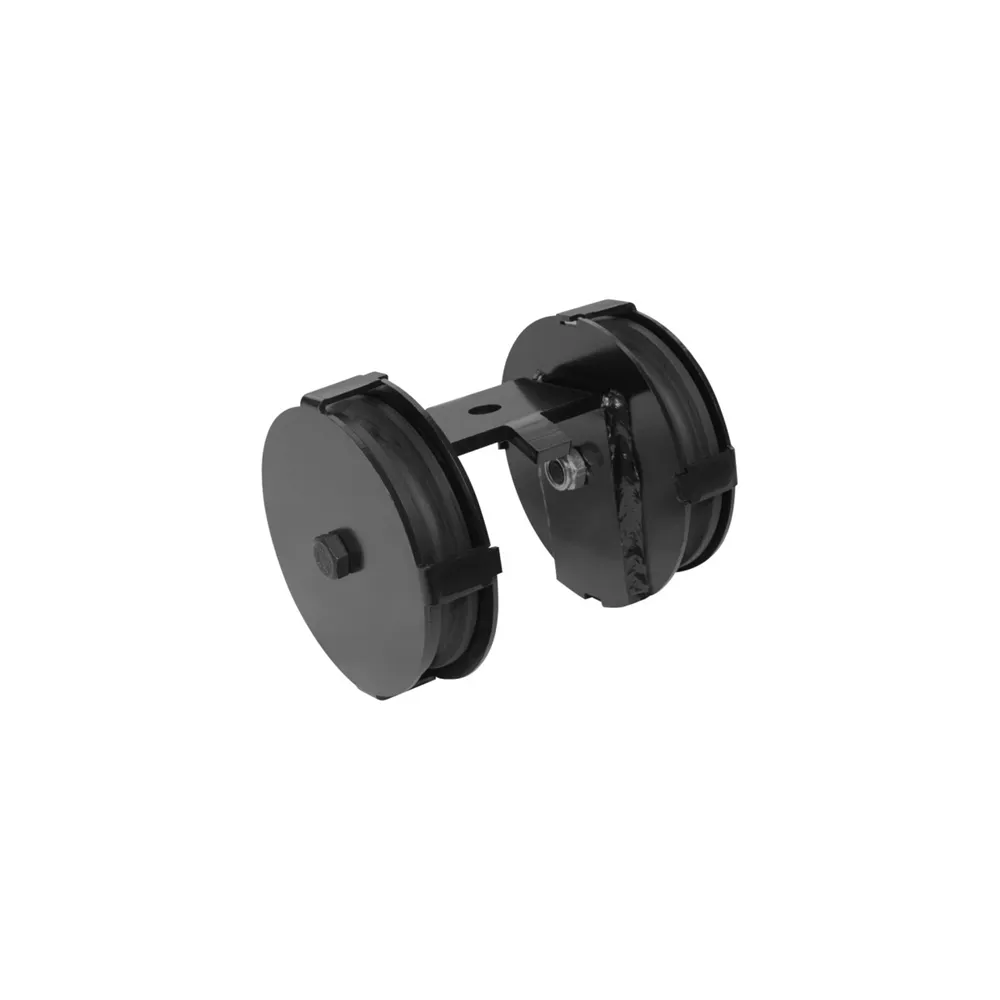 WENTEX Eurotrack - Double Wheel Pulley - 85mm Black