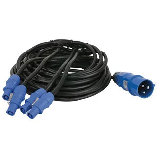 DMT Power Cable CEE - powerCON 12mtr 4x powerCON out