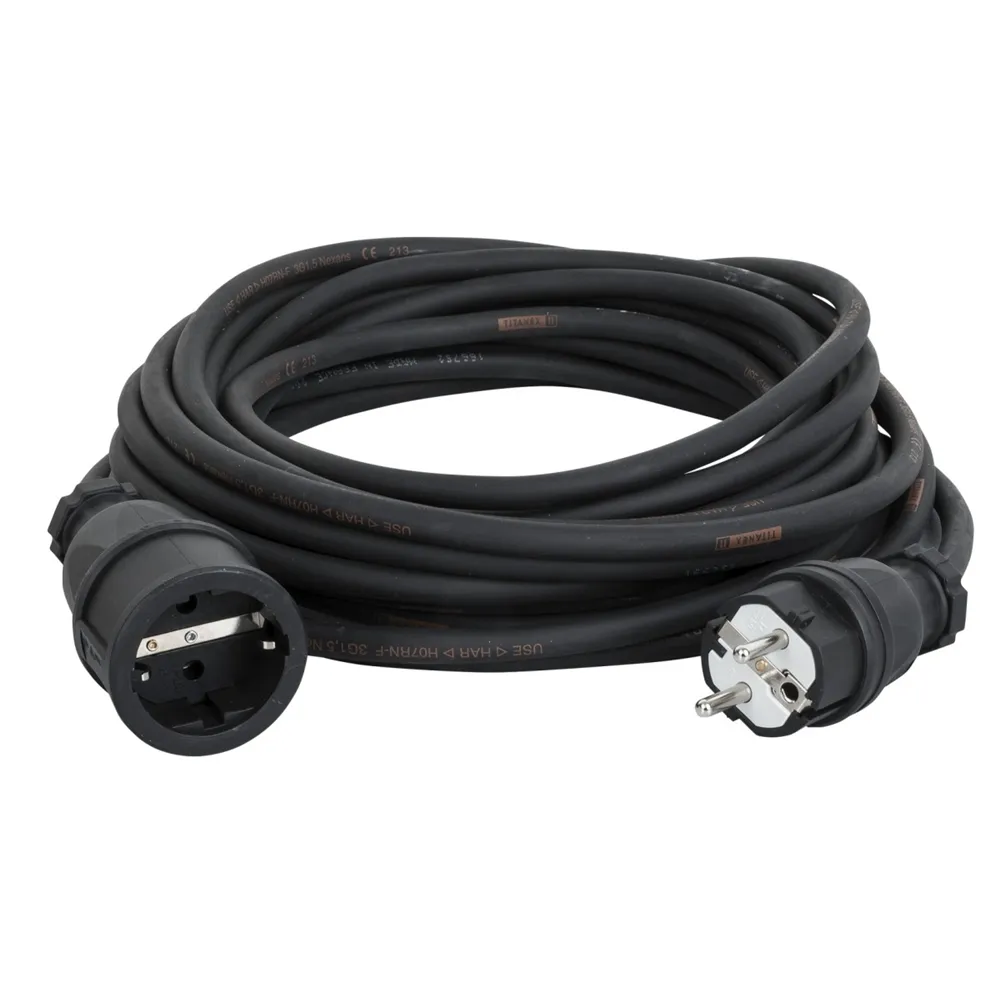 TITANEX Ext. Cable Schuko/Schuko with 5 m 3 x 1.5mm2