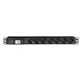 SHOWGEAR 19" 1U Socketstrip 7 With breaker