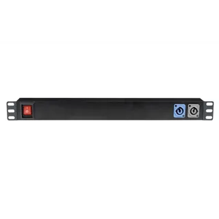 SHOWGEAR 19" 1U Socketstrip 7 With Powercon input
