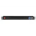 SHOWGEAR 19" 1U Socketstrip 7 With Powercon input