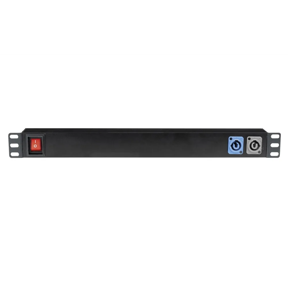 SHOWGEAR 19" 1U Socketstrip 7 With Powercon input
