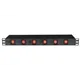 SHOWGEAR 19" 1U Socketstrip 6 zones
