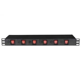 SHOWGEAR 19" 1U Socketstrip 6 zones