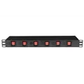 SHOWGEAR 19" 1U Socketstrip 6 zones