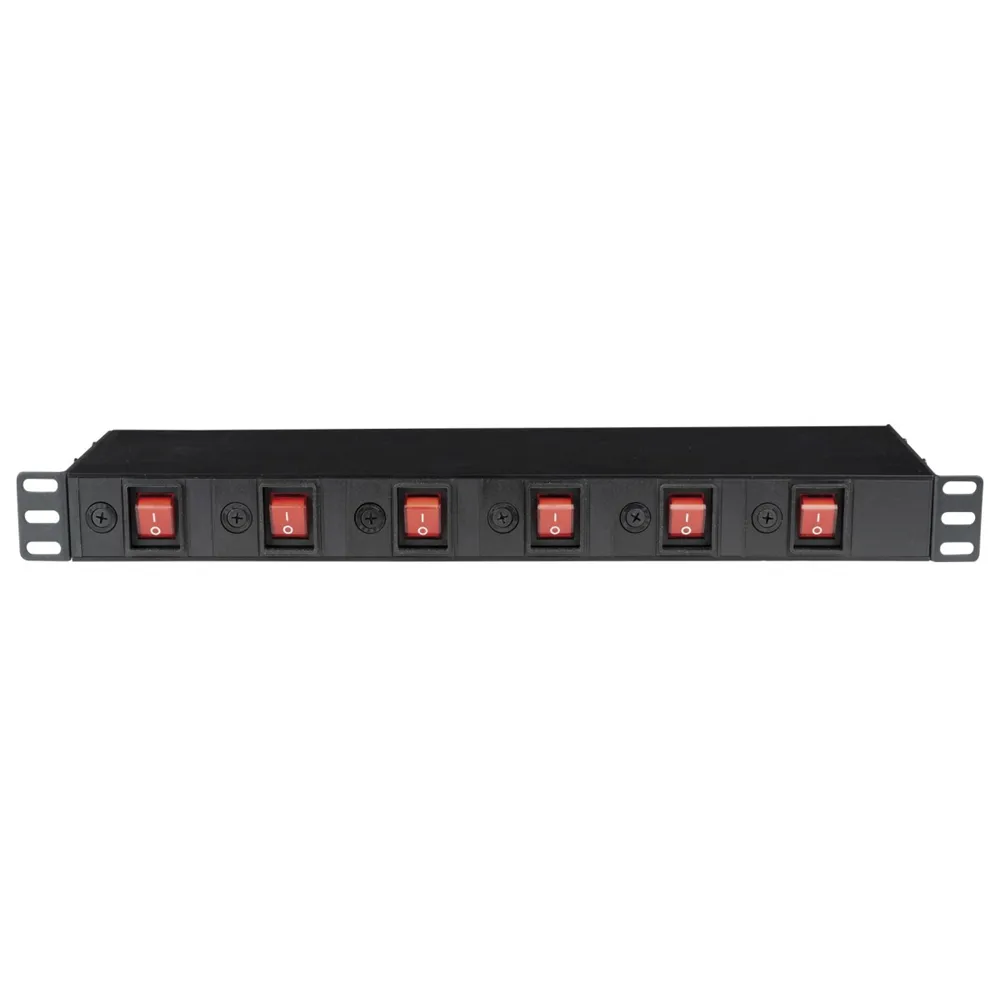 SHOWGEAR 19" 1U Socketstrip 6 zones