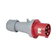 PCE CEE 63A 400V 5p Plug Male Red IP44
