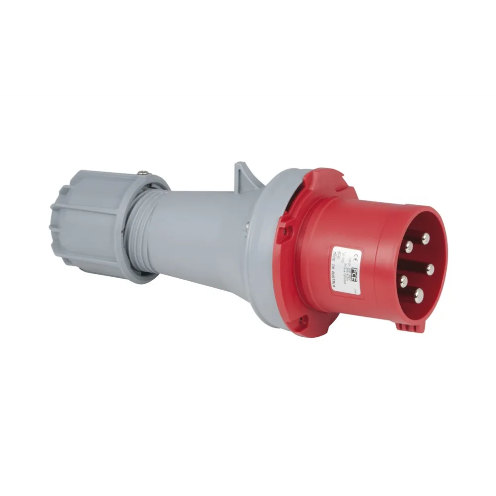 PCE CEE 63A 400V 5p Plug Male Red IP44