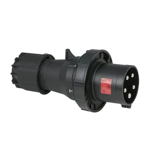 PCE CEE 125A 400V 5p Plug Male Black IP67
