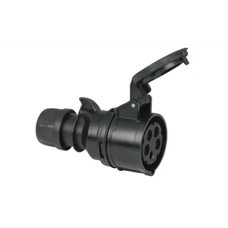 PCE CEE 16A 400V 5p Plug Female Black Turbo