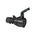PCE CEE 16A 400V 5p Plug Female Black Turbo