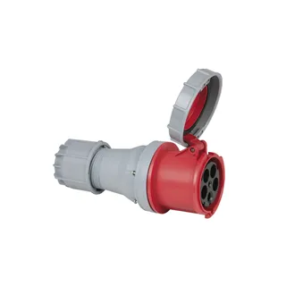 PCE CEE 125A 400V 5p Plug Female Red IP67