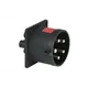 PCE CEE 32A 400V 5p Socket Male Black IP44