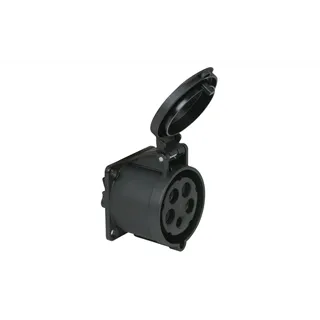 PCE CEE 32A 400V 5p Socket Female Black IP44