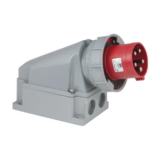 PCE CEE 63A 400V 5p Wallmount Male Red IP67