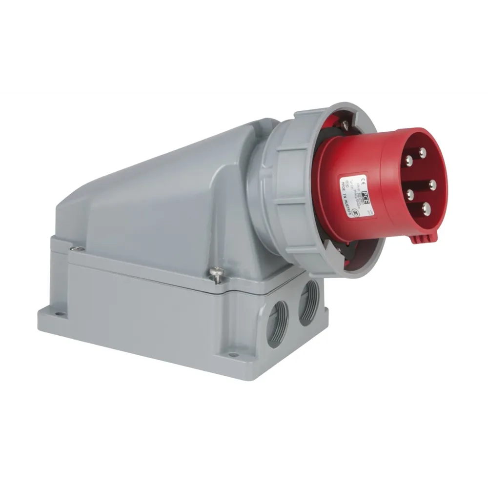 PCE CEE 63A 400V 5p Wallmount Male Red IP67