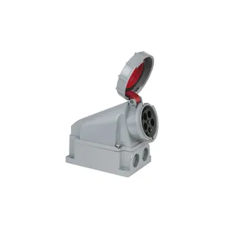 PCE CEE 63A 400V 5p Wallmount Female Red IP67