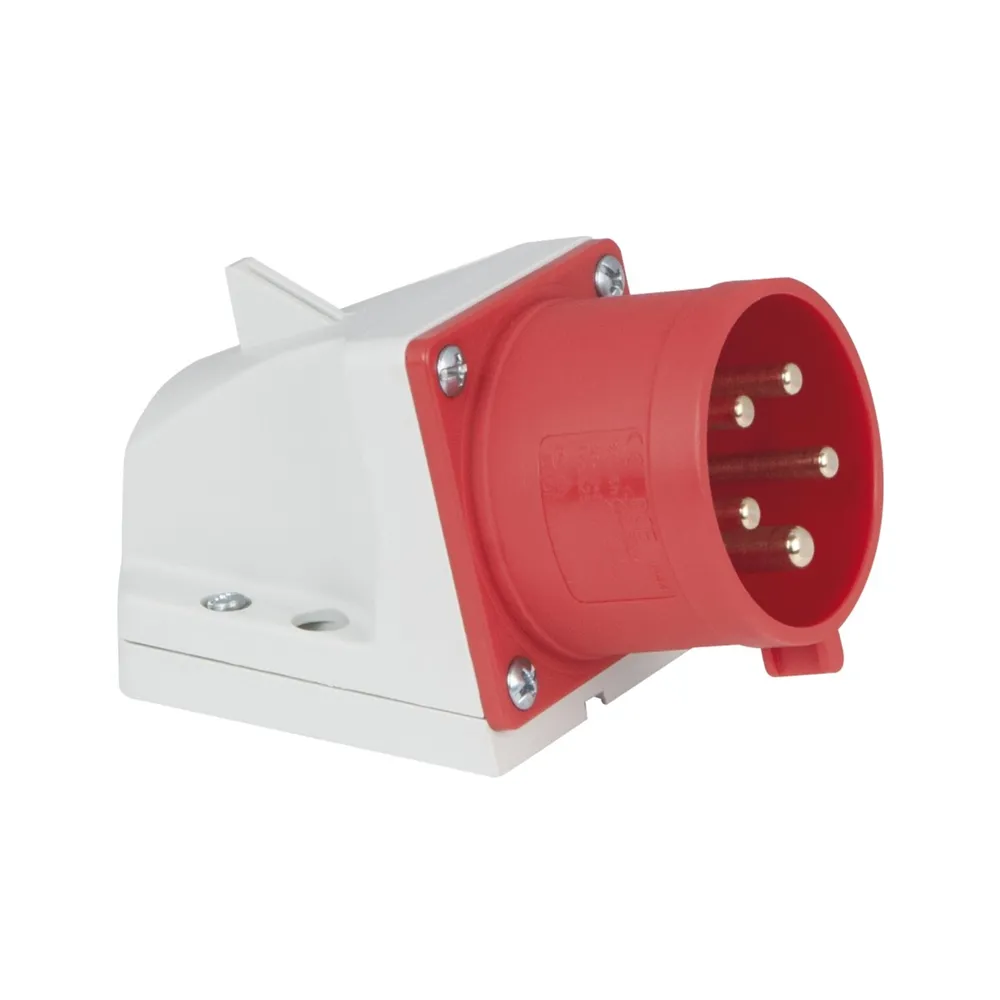 PCE CEE 32A 400V 5p Wallmount Male Red IP44