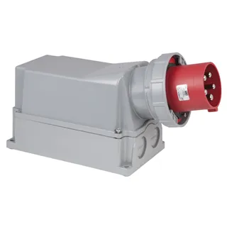 PCE CEE 125A 400V 5p Wallmount Male Red IP67