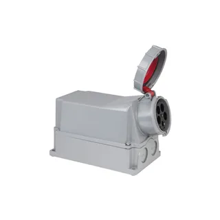 PCE CEE 125A 400V 5p Wallmount Female Red IP67
