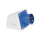 PCE CEE 16A 240V 3p Wallmount Male Blue IP44