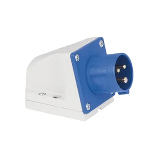 PCE CEE 16A 240V 3p Wallmount Male Blue IP44