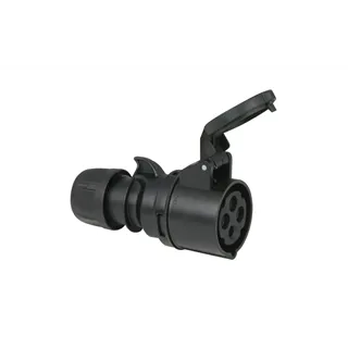 PCE CEE 16A 400V 4p Plug Female Black Turbo Twist IP44